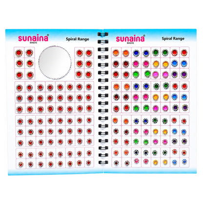 Sunaina Fancy Rainbow Stone Border Multicolour Kumkum Bindi Booklet for Girls & Women