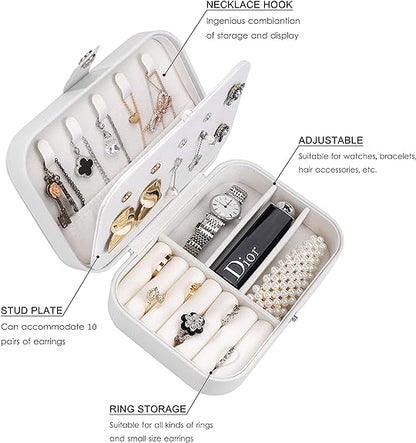 Rectangle White Jewelry Organizer Bags for Rings, Earring, Necklace