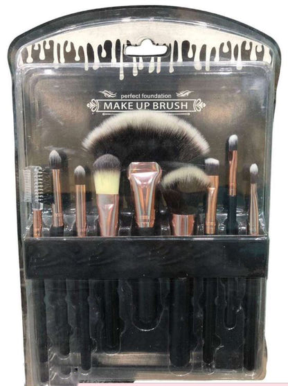 Sunaina Makeup Black Brush set of 9 pcs for face makeup