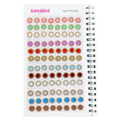 Sunaina Spiral Pastel Multicolor Golden Stone Bindi Book