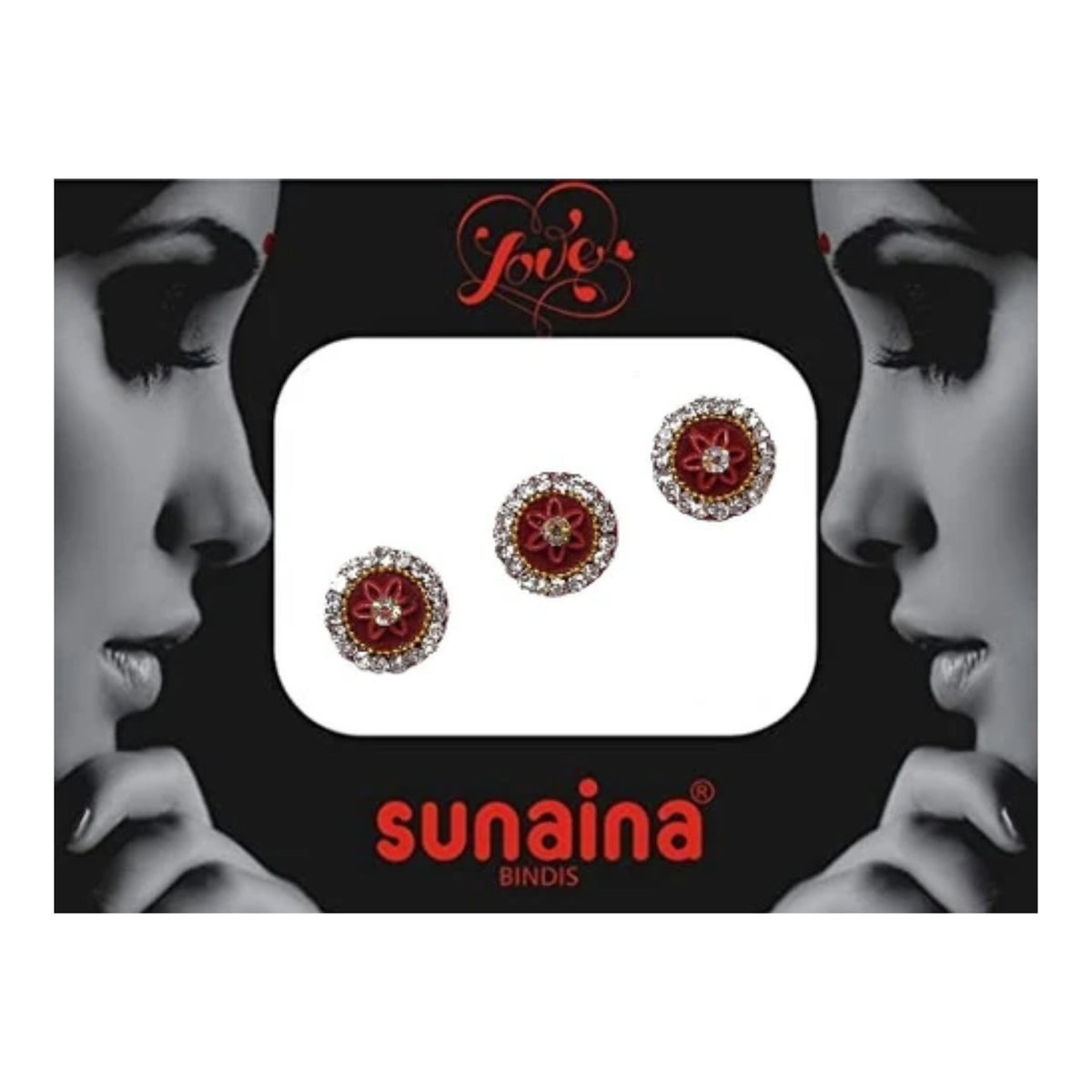 Sunaina Designer Big Size Maroon Round Bindi