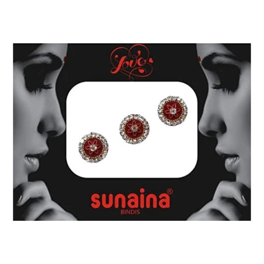 Sunaina Designer Big Size Maroon Round Bindi