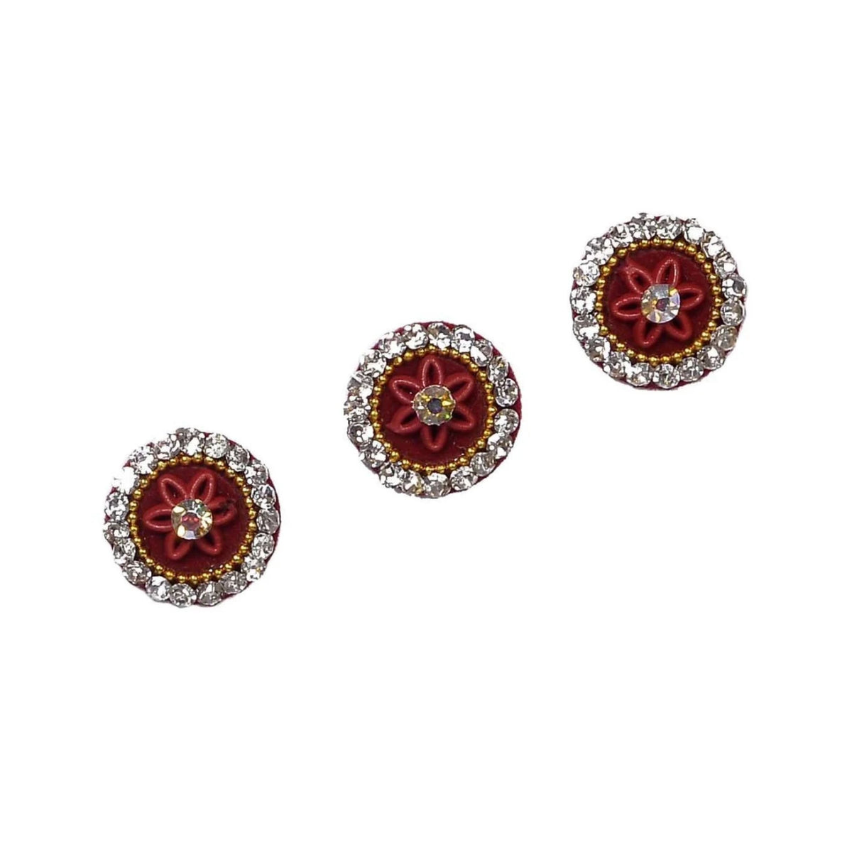 Sunaina Designer Big Size Maroon Round Bindi