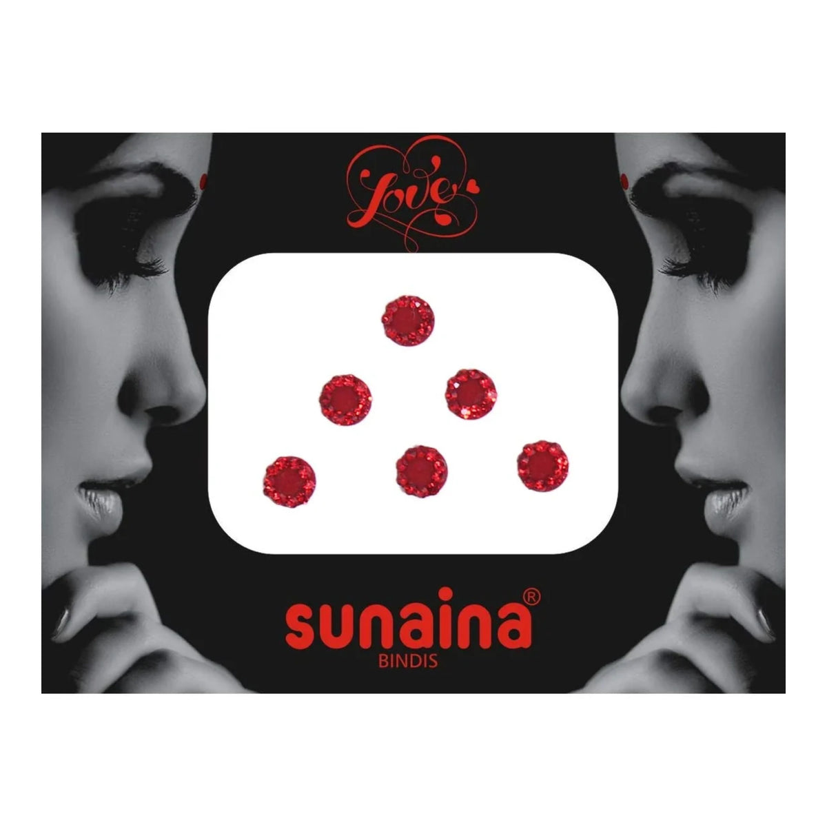 Sunaina Designer Medium Size Red Round Bindi