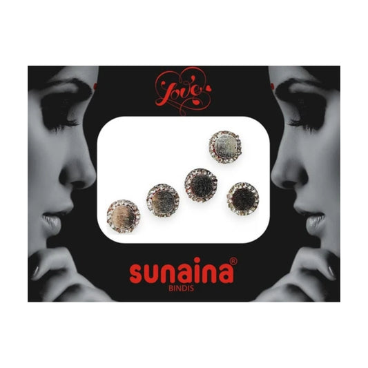 Sunaina Designer Round Silver Stone Bindi
