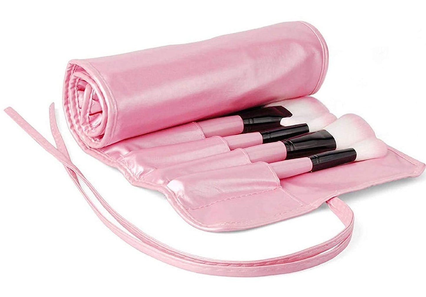 Sunaina Makeup Pink Brush set of 24 with pouch/bag For face makeup