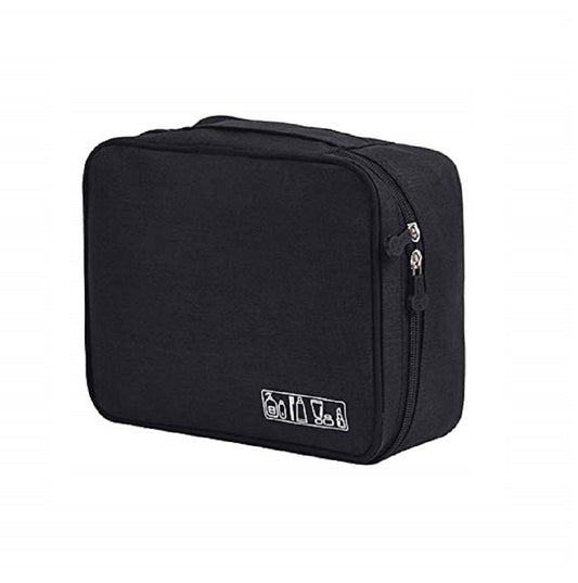 Sunaina Black Toiletry Cosmetic Organizer Bag