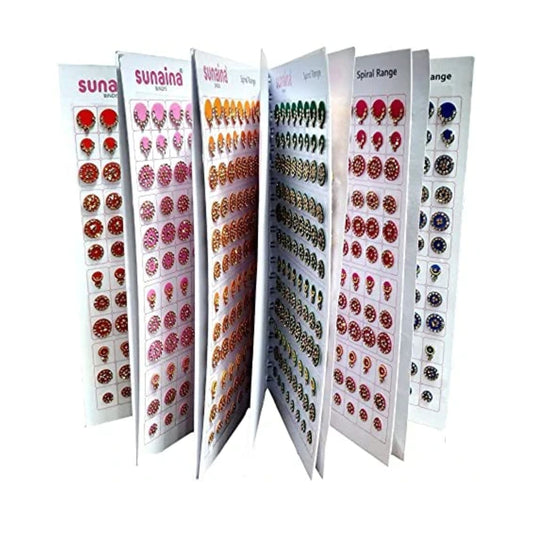 Sunaina Mix Designer Bindi Book(Golden Stone)
