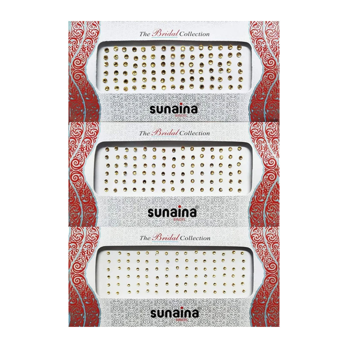Sunaina Bridal Collection Mix Size Golden Stone Bindi