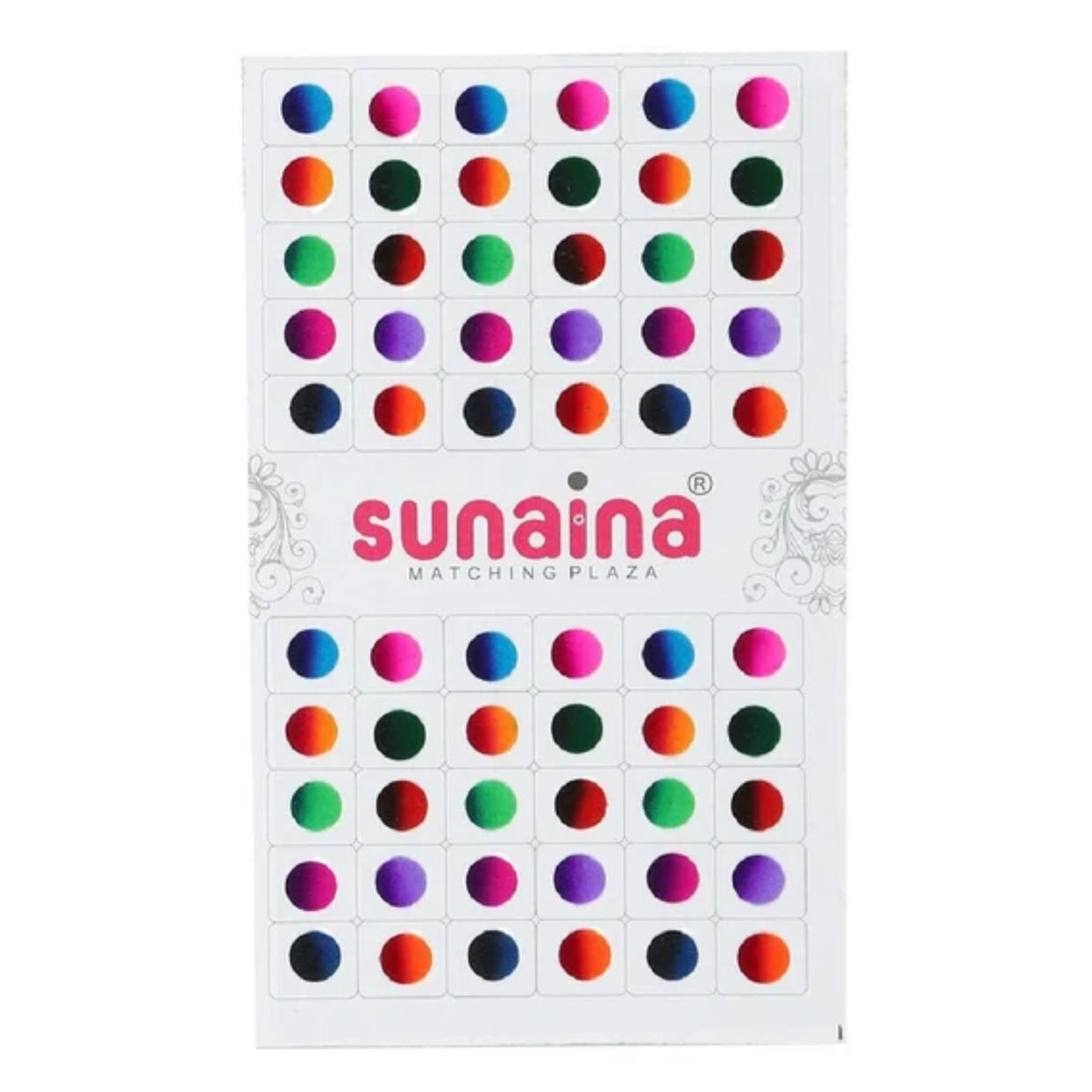 Double Shade Matching Plaza Multicolor Round Bindi