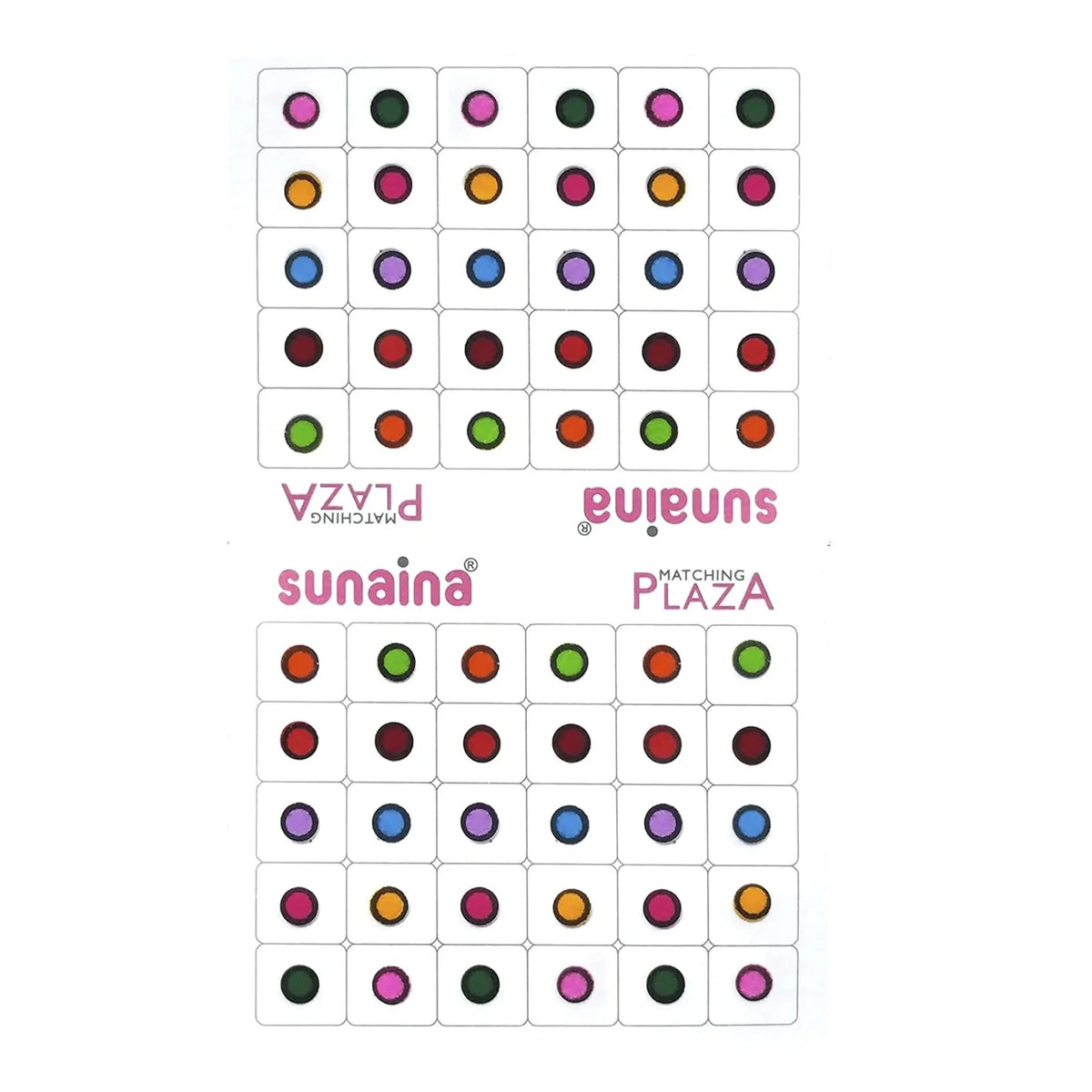 Outline Sketch Round Multicolor Bindi, Kumkum Bindi (180 Bindi)