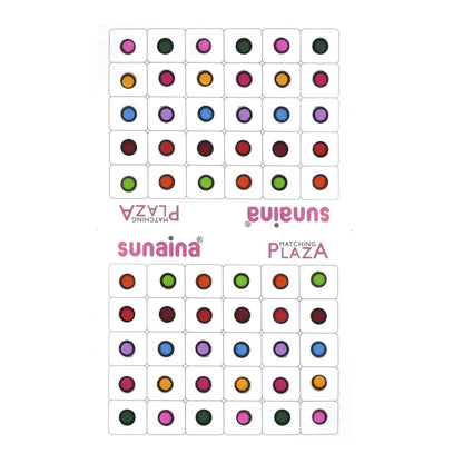 Outline Sketch Round Multicolor Bindi, Kumkum Bindi (180 Bindi)