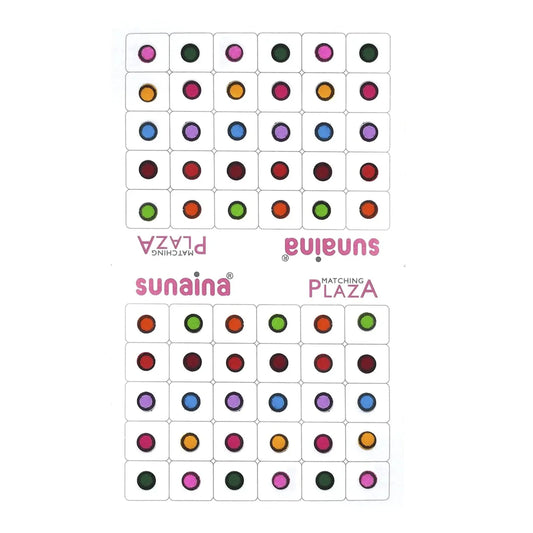 Outline Sketch Round Multicolor Bindi, Kumkum Bindi (180 Bindi)