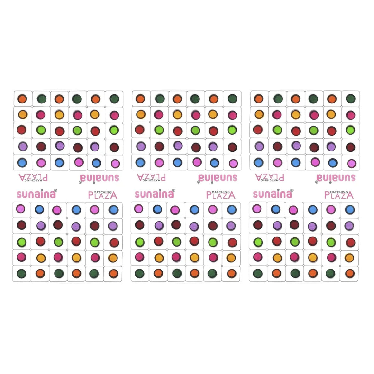 Outline Sketch Round Multicolor Bindi, Kumkum Bindi (180 Bindi)