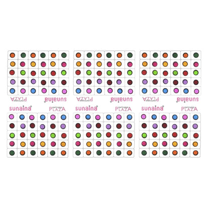 Outline Sketch Round Multicolor Bindi, Kumkum Bindi (180 Bindi)