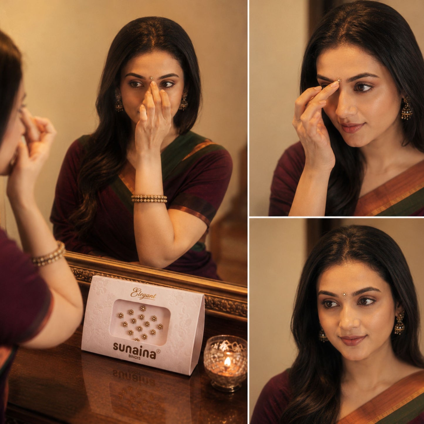 Sunaina Premium Elegant Stone Bindi for Girls & Womens