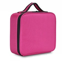 Sunaina Professional Cosmetic Storage Bag Organizer Plain pink bag