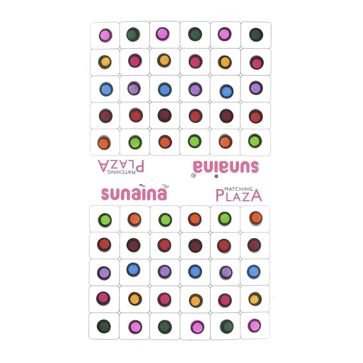 Outline Sketch Round Multicolor Bindi, Kumkum Bindi (180 Bindi)