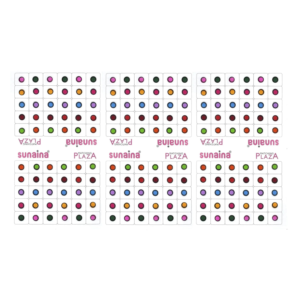 Outline Sketch Round Multicolor Bindi, Kumkum Bindi (180 Bindi)