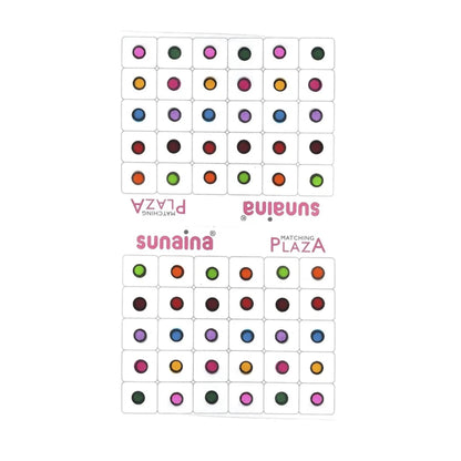 Outline Sketch Round Multicolor Bindi, Kumkum Bindi (180 Bindi)