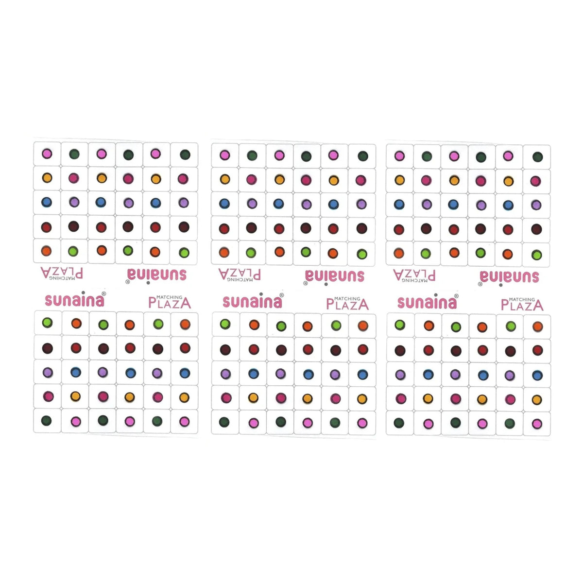 Outline Sketch Round Multicolor Bindi, Kumkum Bindi (180 Bindi)