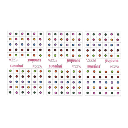 Outline Sketch Round Multicolor Bindi, Kumkum Bindi (180 Bindi)