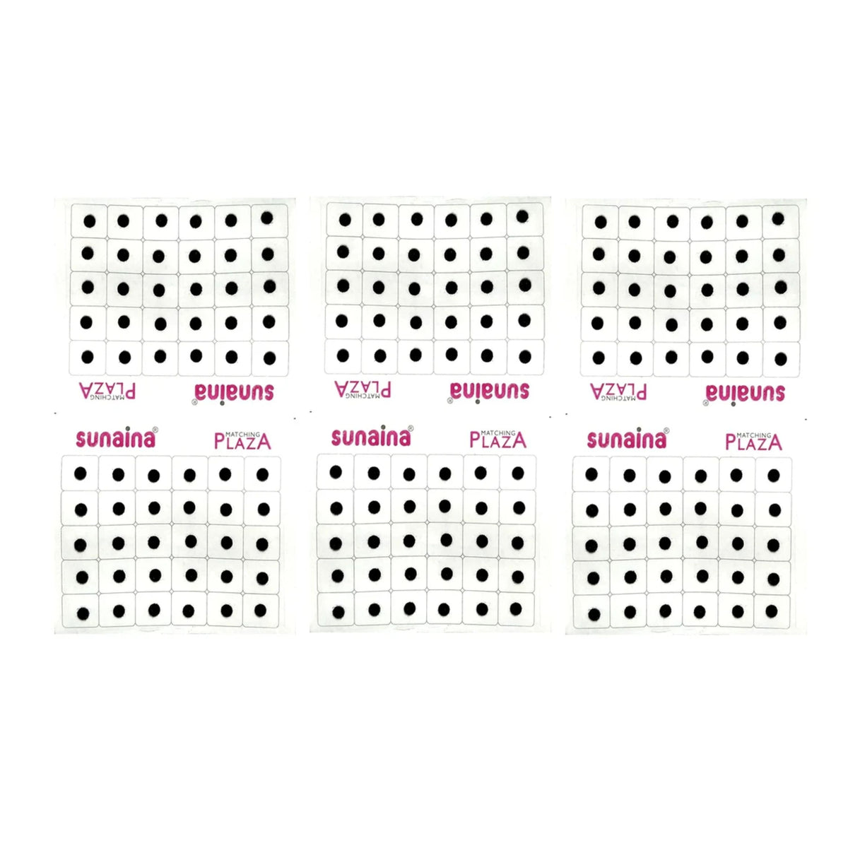 Matching Plaza Black Round Bindi for Women