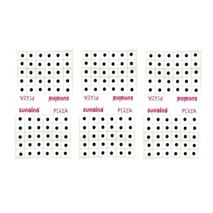 Matching Plaza Black Round Bindi for Women