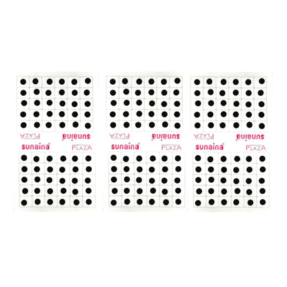 Matching Plaza Black Round Bindi for Women