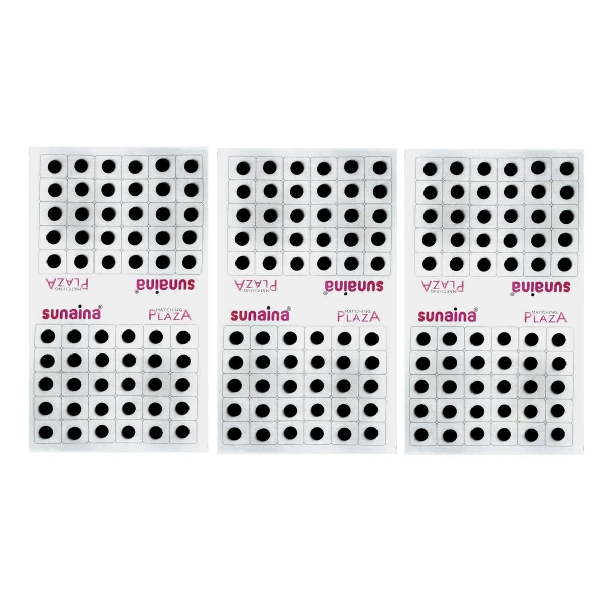Matching Plaza Black Round Bindi for Women
