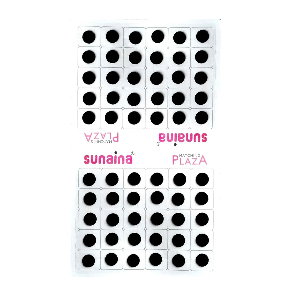 Matching Plaza Black Round Bindi for Women