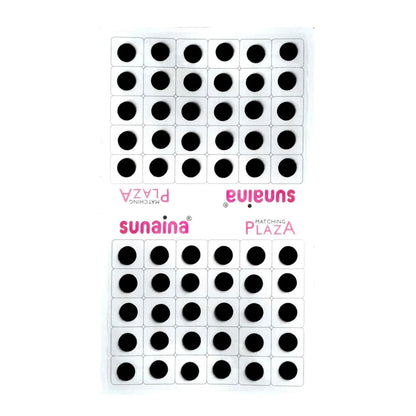 Matching Plaza Black Round Bindi for Women