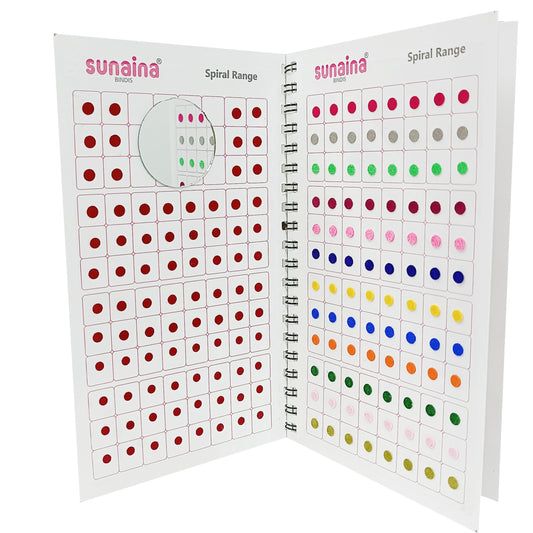 Sunaina Spiral Plain Mini Size Multicolor Bindi bindi Book