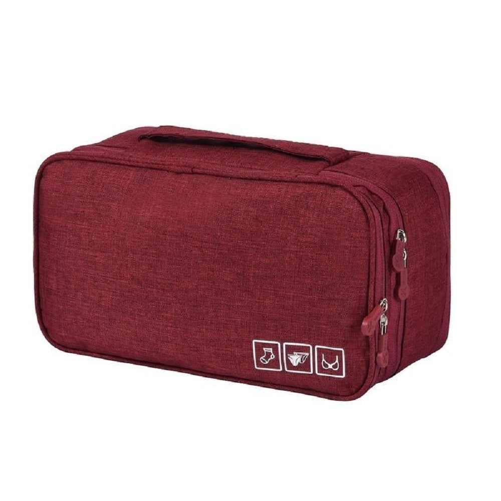 Sunaina Maroon 3 Layer Undergarments Organizer Bag