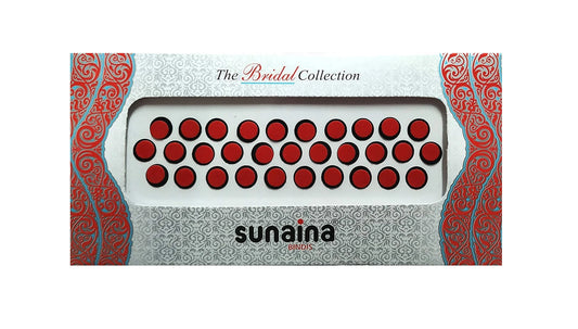 Sunaina Bridal Collection 2 Ply Red Round Bindi