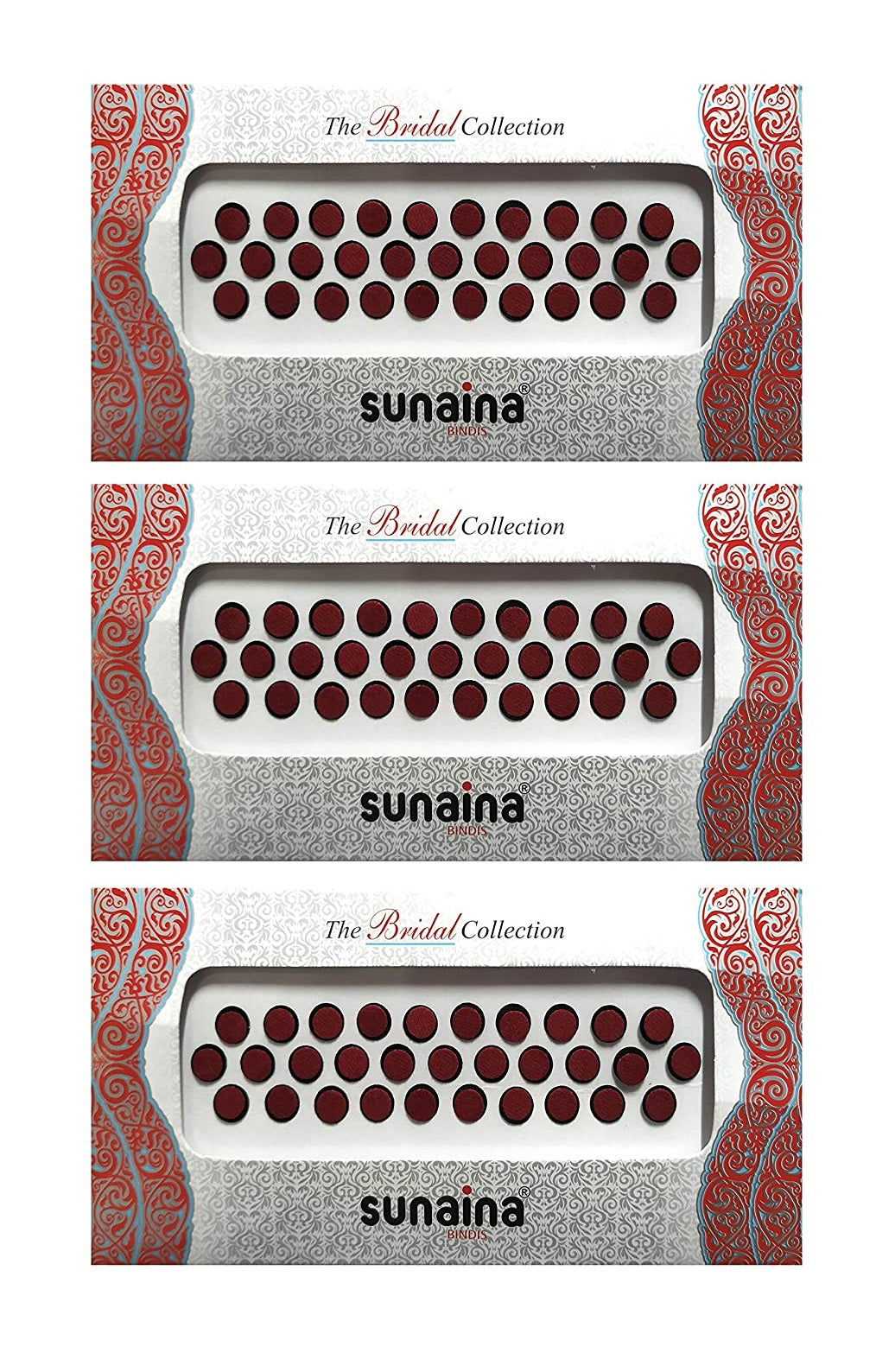 Sunaina Bridal Collection 2 Ply Maroon Round Bindi