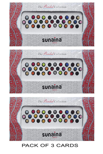 Sunaina Bridal Collection 2 Ply Multicolor Round Bindi