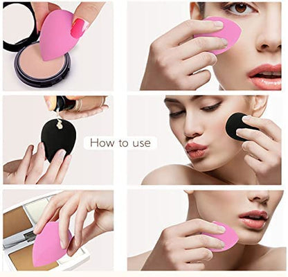 Sunaina Makeup Sponge Set Beauty Blender with Egg Case, Soft Sponge For Liquid Foundation and Powders, Latex Free Wet and Dry Makeup Face