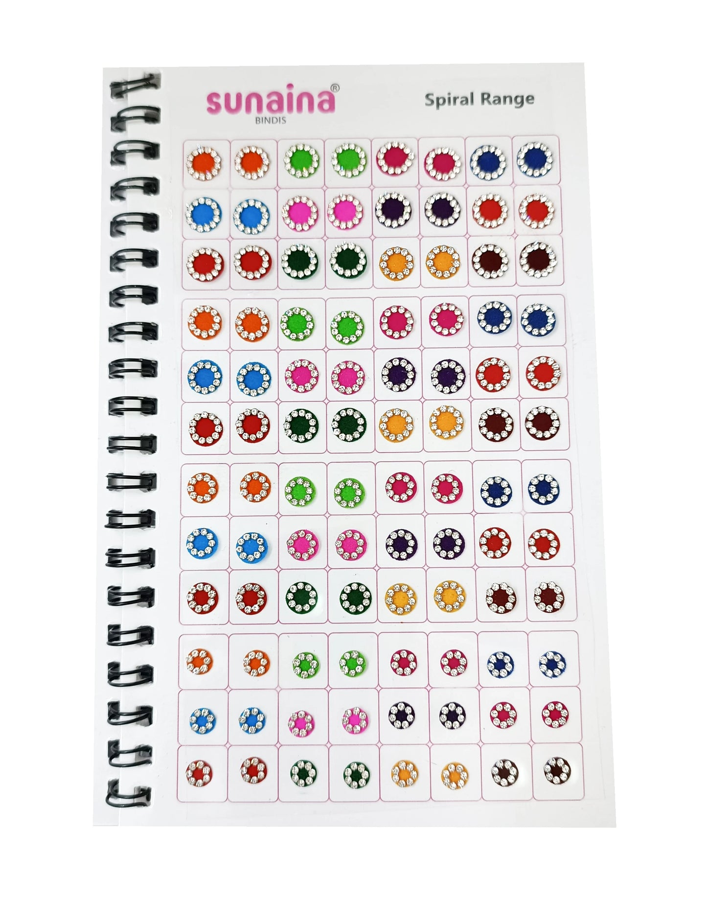 Sunaina Spiral Multicolor Silver Stone Bindi Book – Punjab Bangle