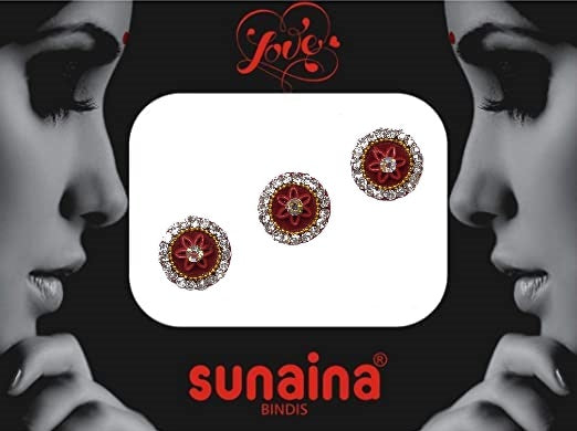 Sunaina Designer Big Size Maroon Round Bindi