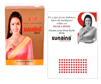 Sunaina Sticker Kumkum Red Velvet R-8 Round Bindi (15 Flaps)