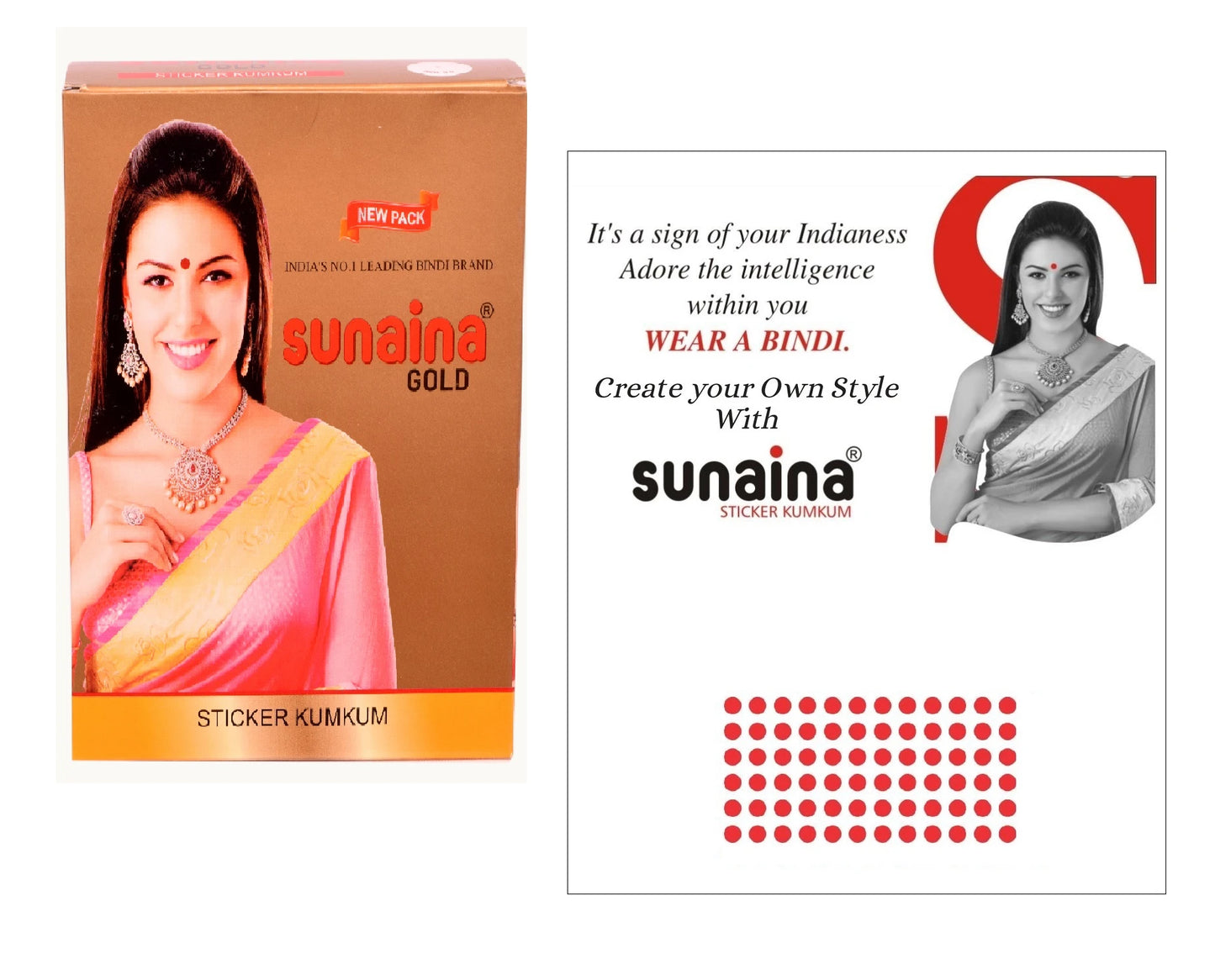 Sunaina Sticker Kumkum Red Velvet R-9 Round Bindi (15 Flaps)