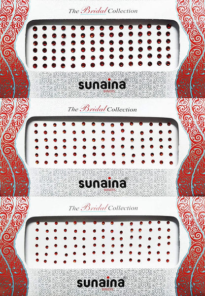 Sunaina Bridal Collection Mix Size Red Stone Bindi