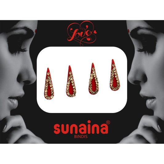 Sunaina Designer Red Tilak Border Bindi